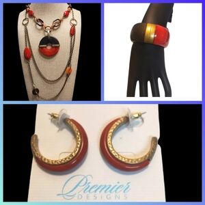 NWOT Premier Designs Jewelry PIPER Necklace Bracelet Earrings Set